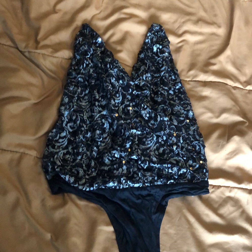 Sequence front backless body suit